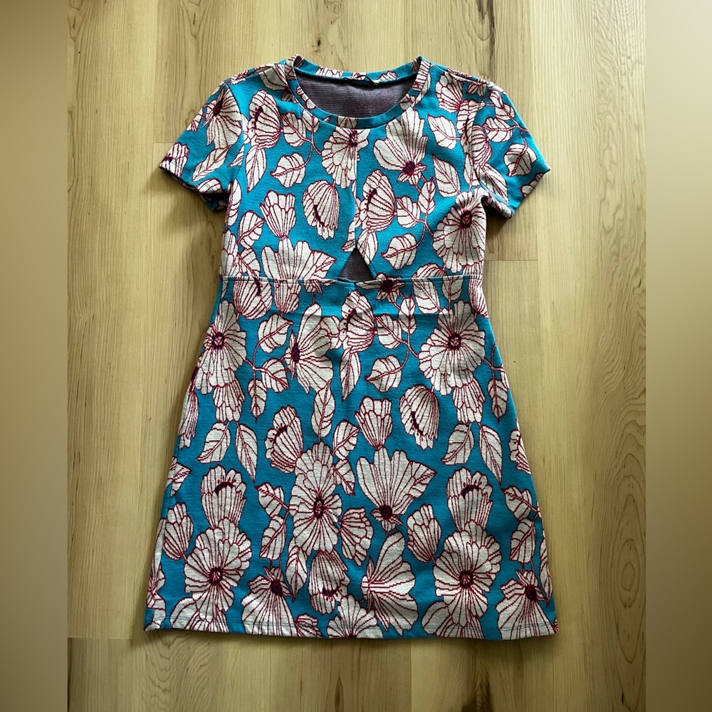 ZARA Floral Blue and White Kids Dress Size M